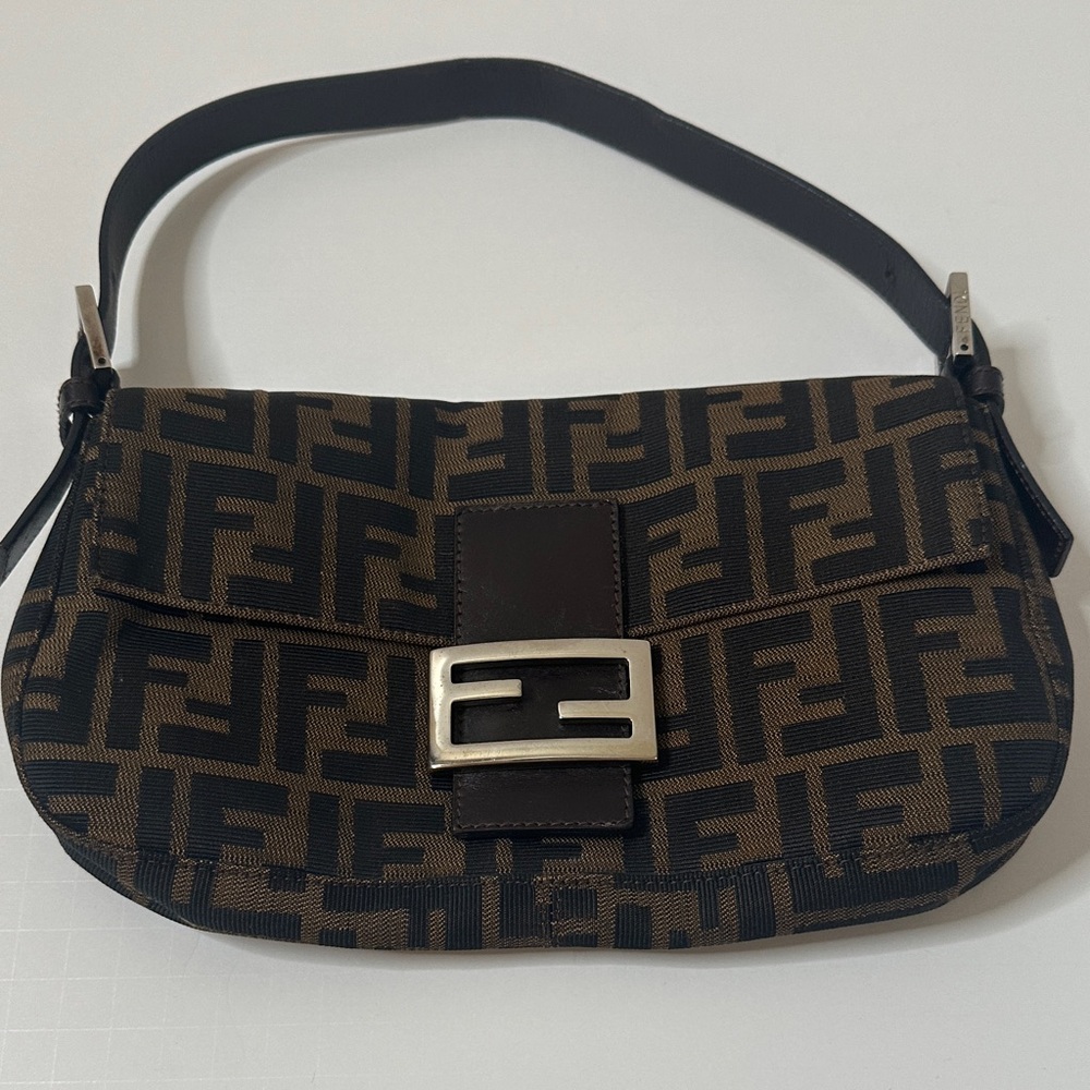 Fendi vintage zucca logo print baguette bag